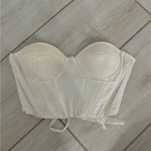 princess polly white lace up corset top